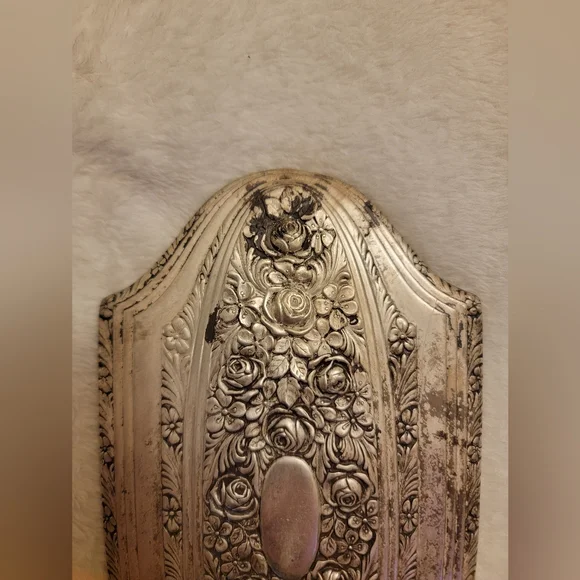 19th Century sterling silver hand mirror - Picture 8 of 9